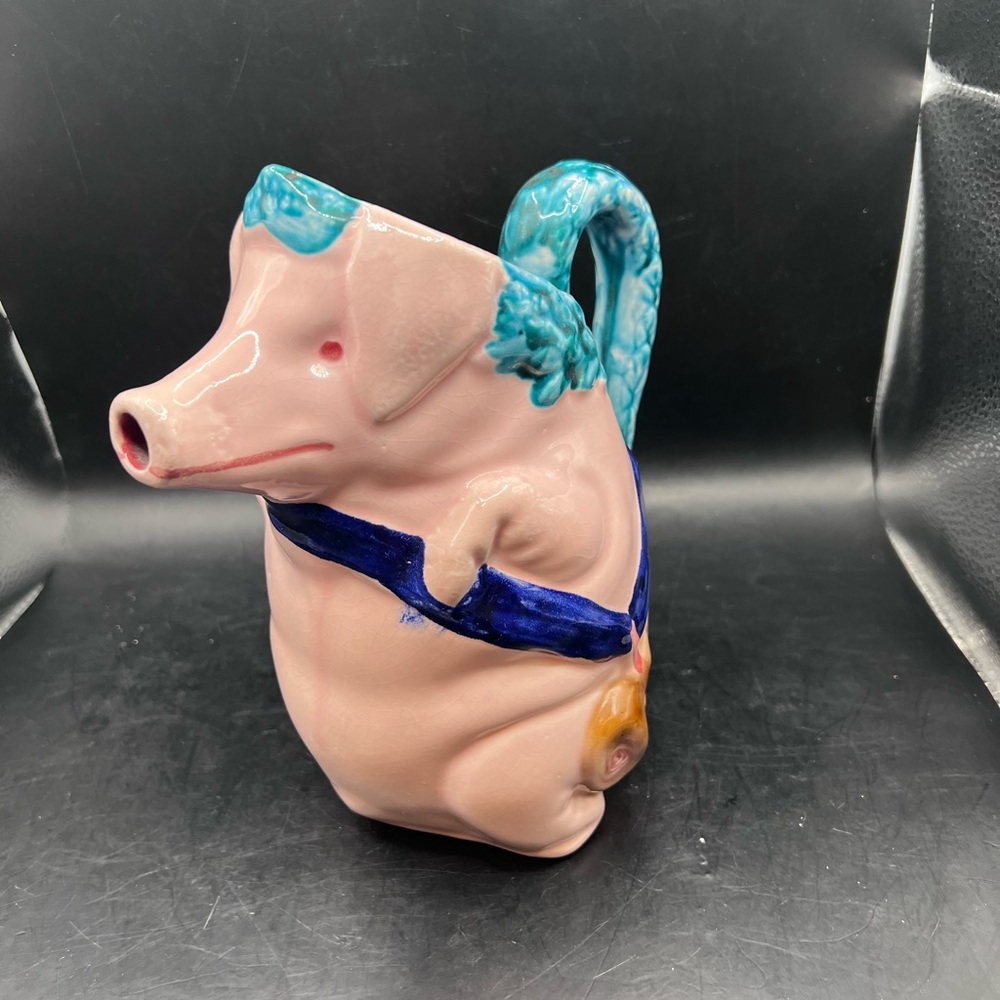 Charming Pink Pig Ceramic Pitcher